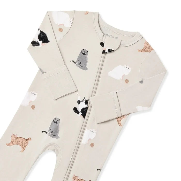 Kyte Baby - Zipper Romper - Fluffy Cat