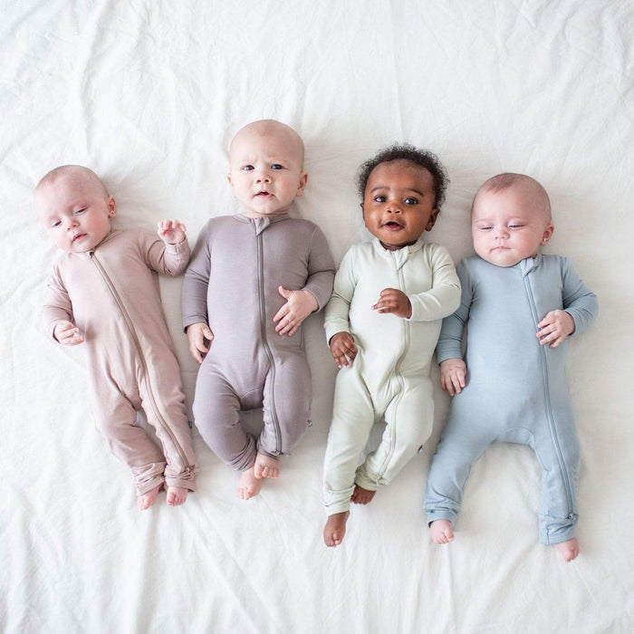 Kyte Baby - Zipper Romper - Fog-Footies + Rompers (Basic)-Newborn-Posh Baby