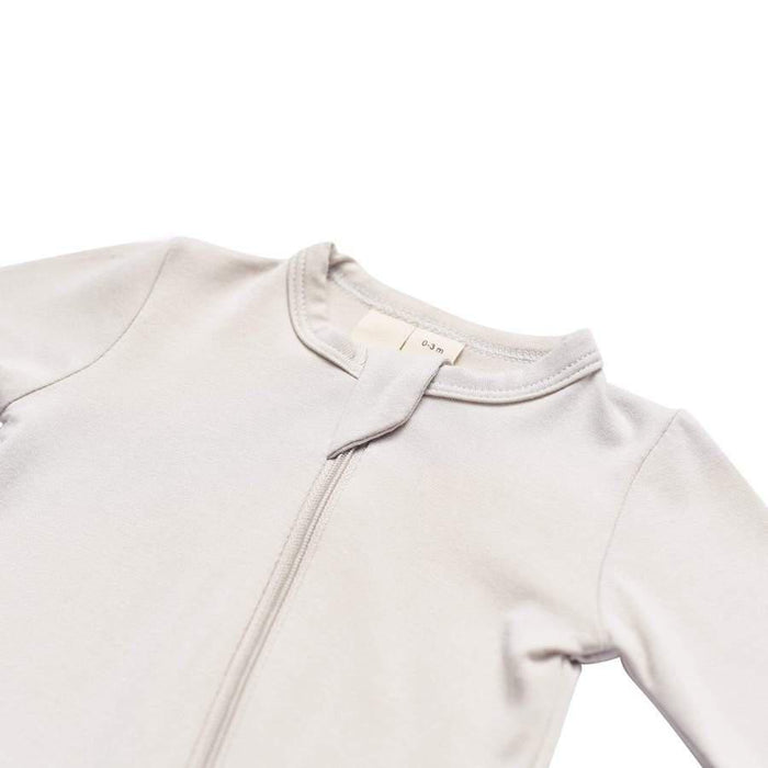 Kyte Baby - Zipper Romper - Oat-Footies + Rompers (Basic)-Newborn-Posh Baby