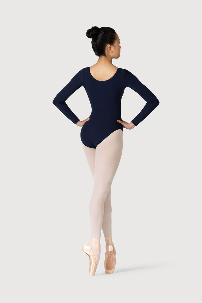 L0459 - Bloch Parla Gathered Long Sleeve Womens Leotard