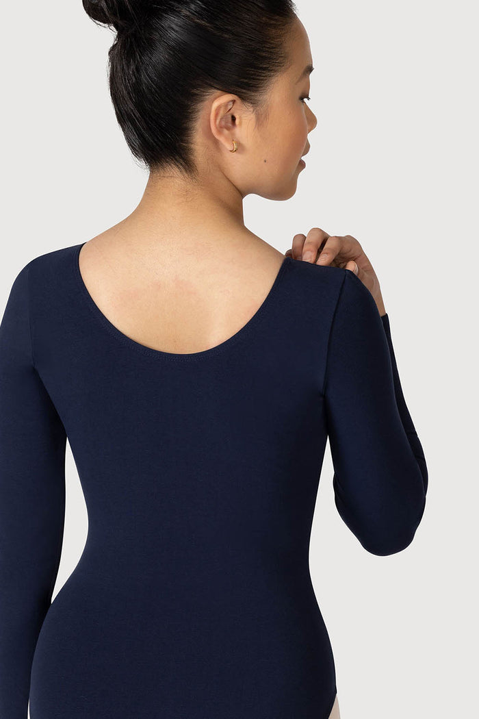 L0459 - Bloch Parla Gathered Long Sleeve Womens Leotard