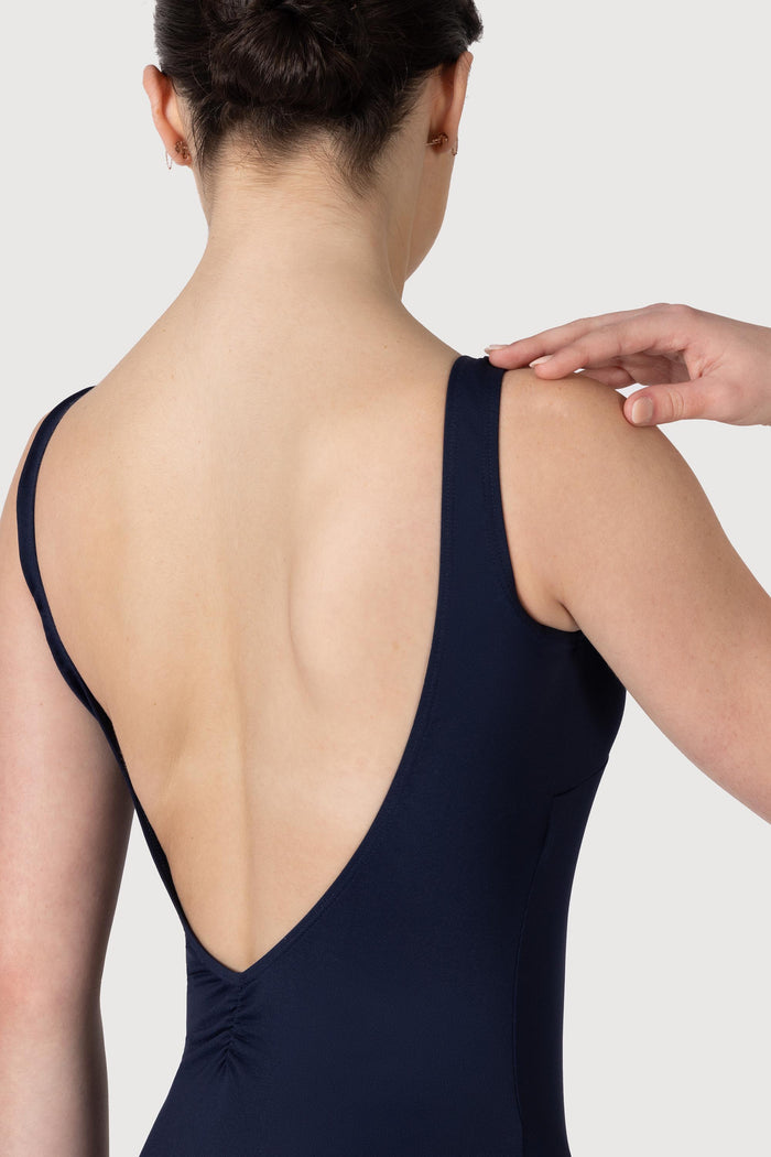 L3866SB - Bloch Microlux™ Gayleena Empire Gathered Front Wide Strap Leotard