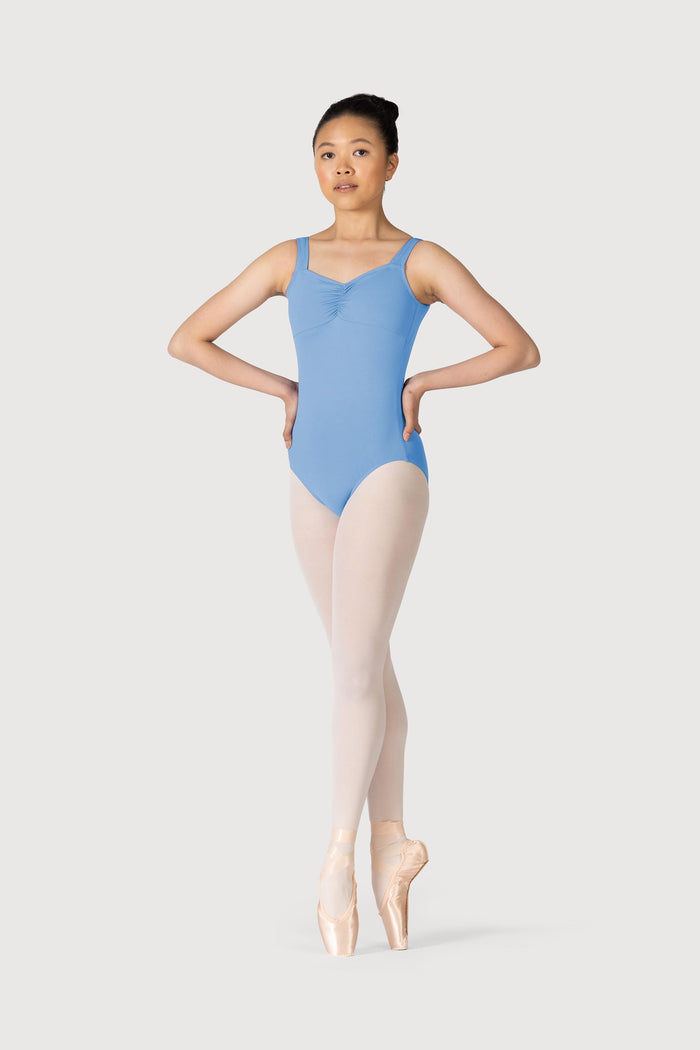 L3866SB - Bloch Microlux™ Gayleena Empire Gathered Front Wide Strap Leotard