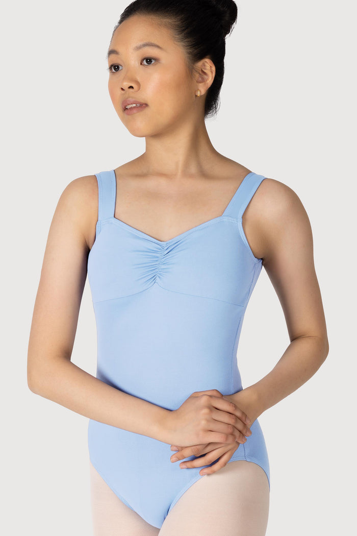 L3866SB - Bloch Microlux™ Gayleena Empire Gathered Front Wide Strap Leotard