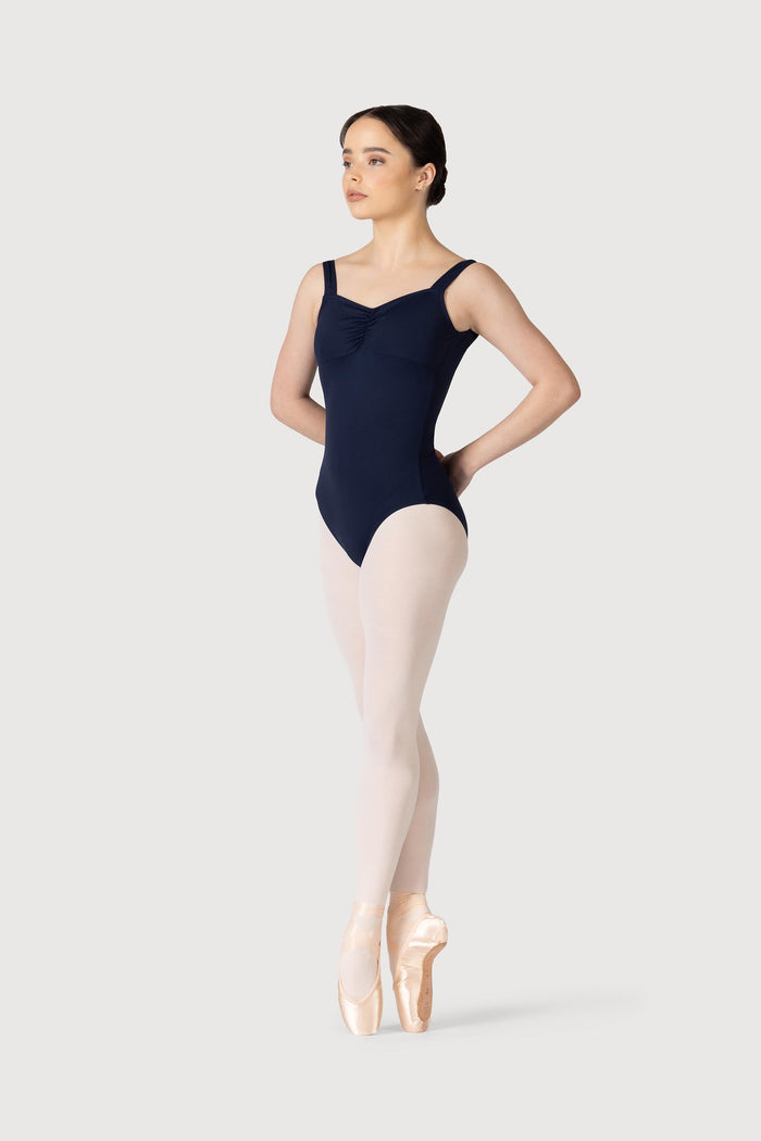 L3866SB - Bloch Microlux™ Gayleena Empire Gathered Front Wide Strap Leotard
