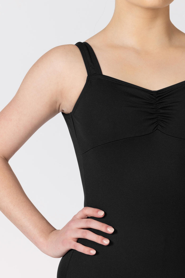 L3866SB - Bloch Microlux™ Gayleena Empire Gathered Front Wide Strap Leotard