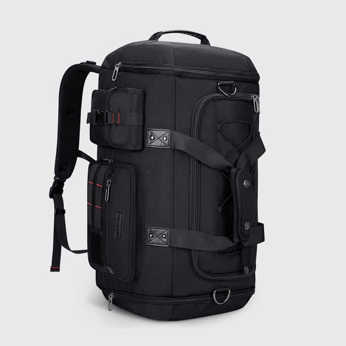 Large Travel Duffel Bags with Shoe Compartment Tote Bag, side profile and travel size