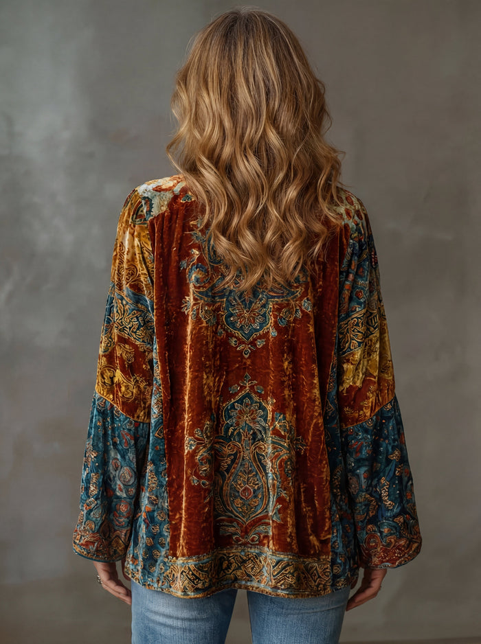 Lauren Boho Embroidered Kimono Cardigan