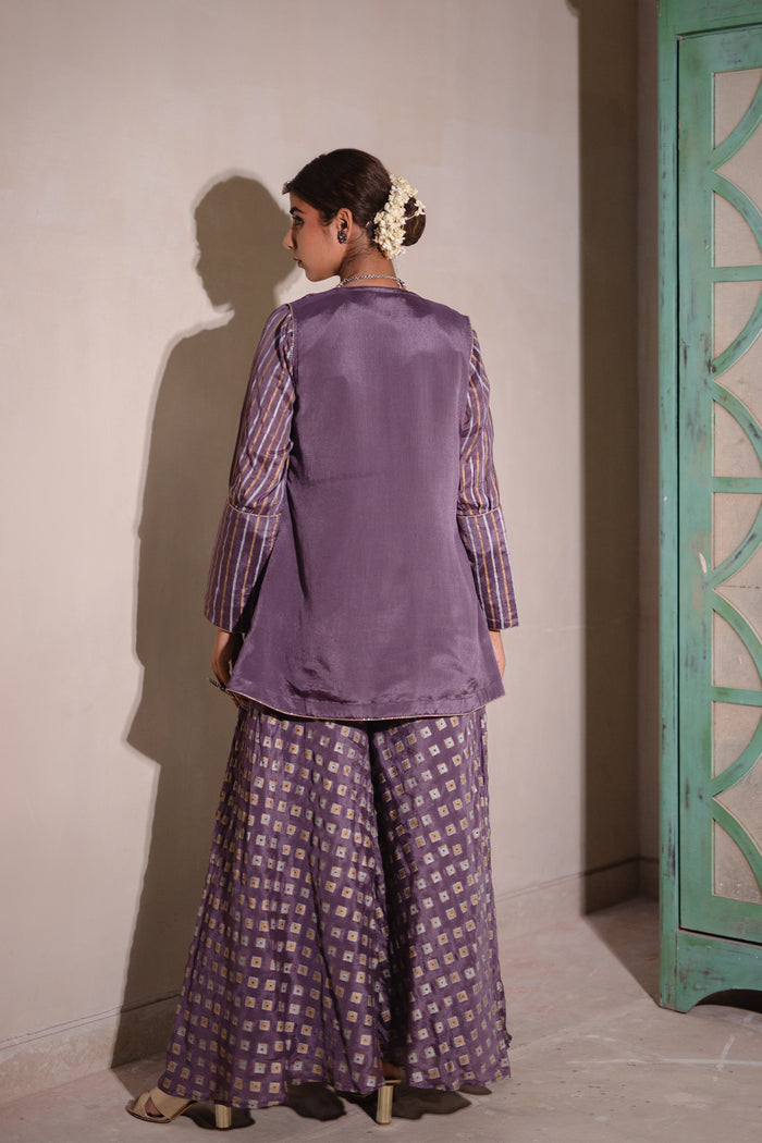<img> Lavender Chinon Sharara Set