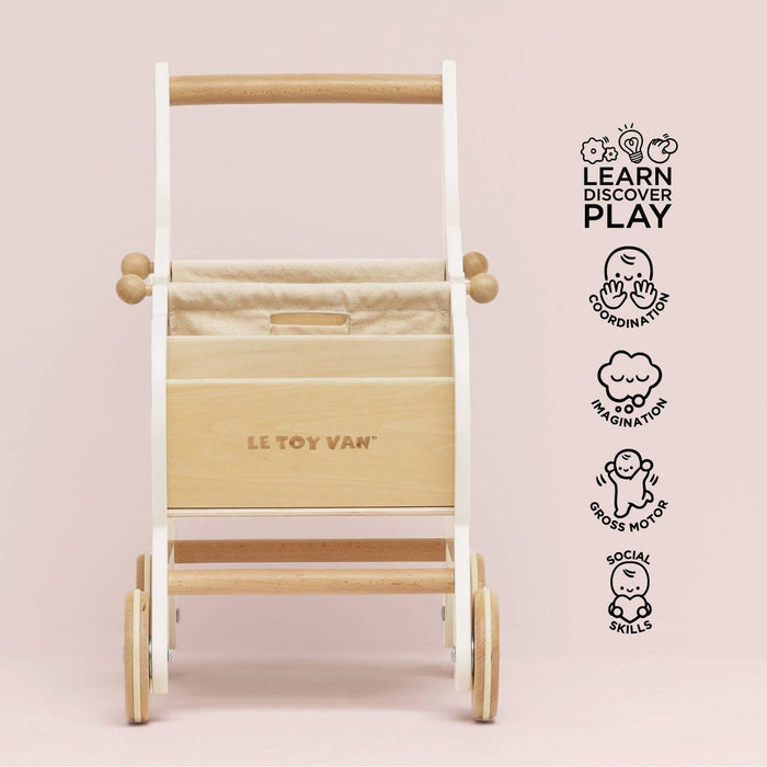 Le Toy Van - Shopping Grocery Trolley & Bag-Pretend Play-Posh Baby