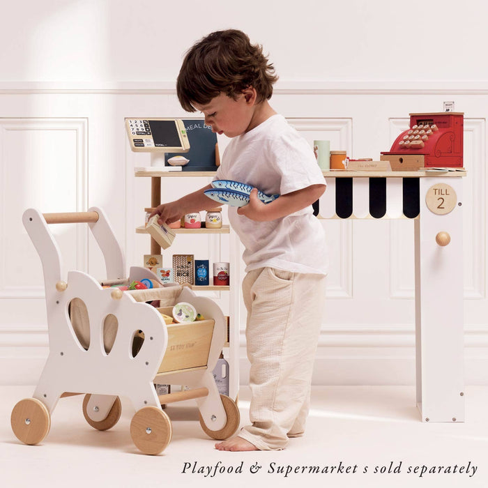 Le Toy Van - Shopping Grocery Trolley & Bag-Pretend Play-Posh Baby