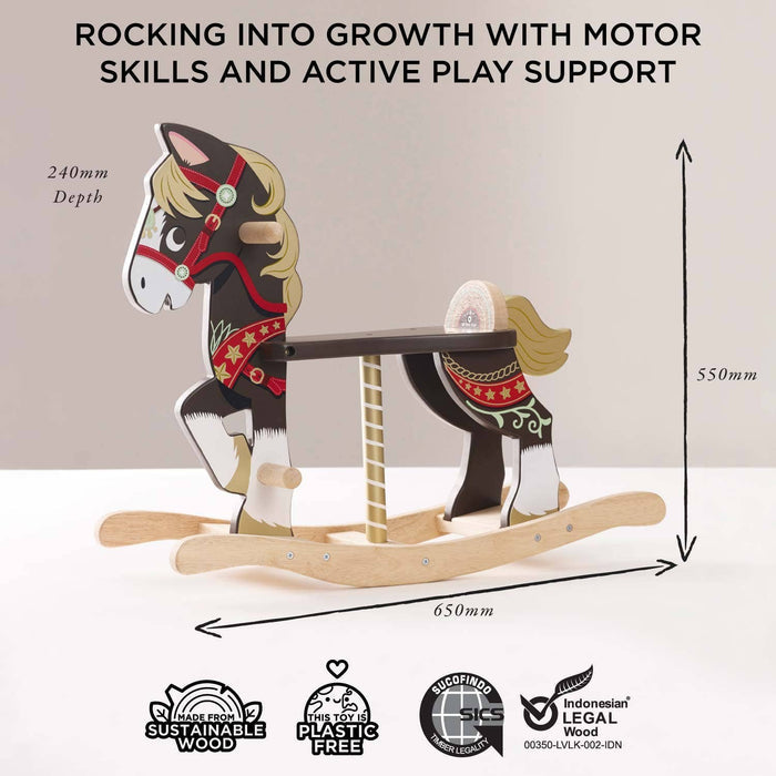 Le Toy Van - Classic Wooden Rocking Horse-Ride-On Toys-Posh Baby