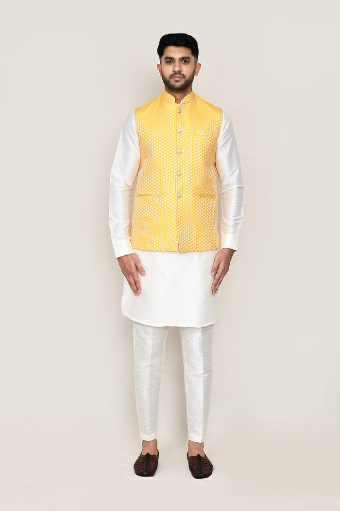 Lemon Yellow Jacquard