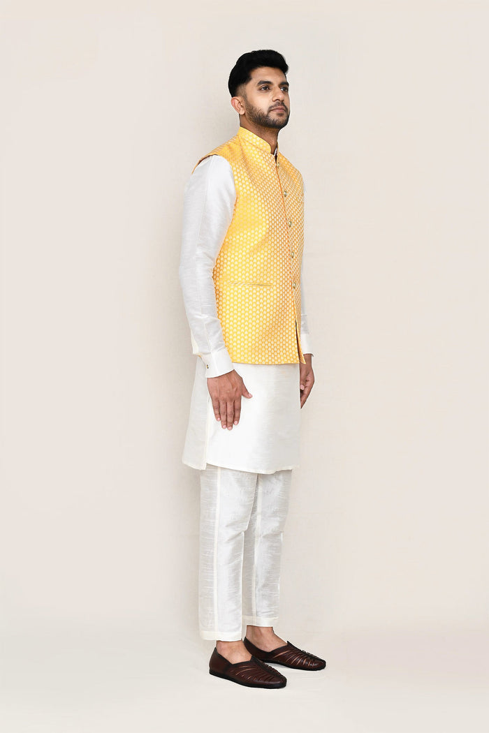 Lemon Yellow Jacquard