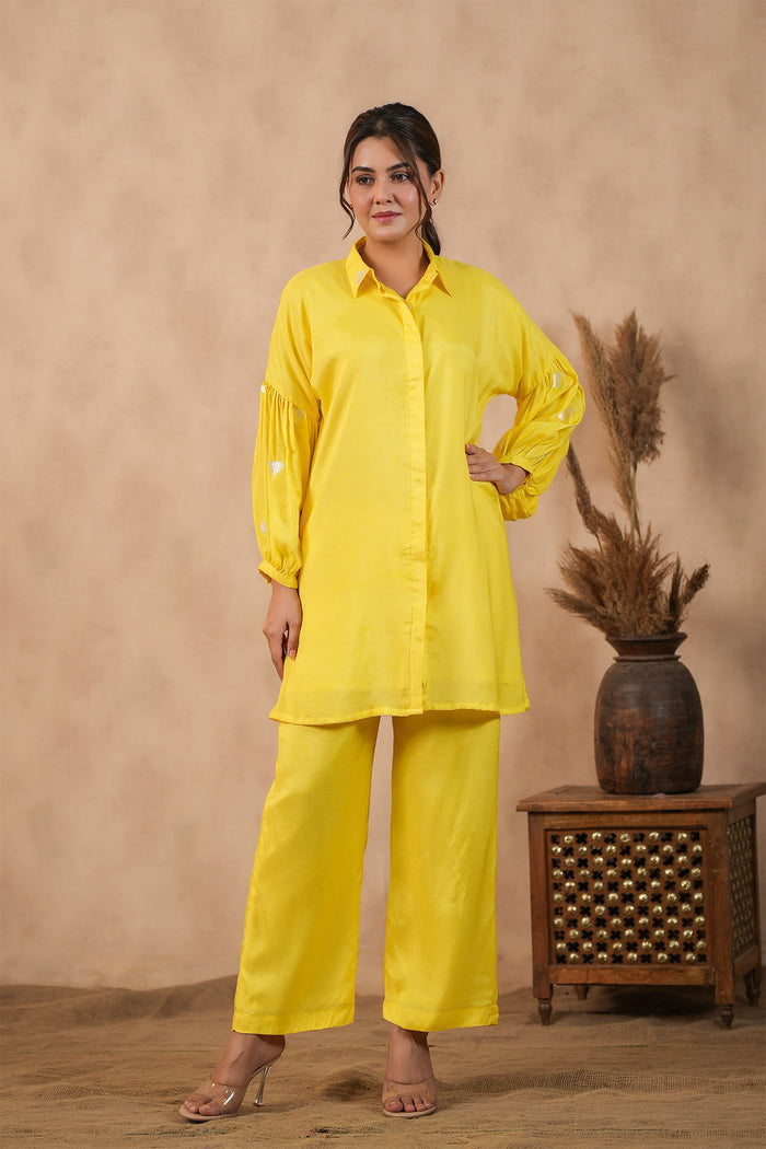 Lemon Yellow Santoon Co-Ord Set