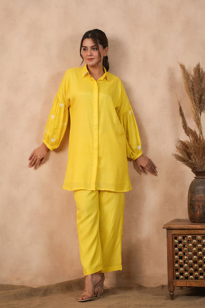 Lemon Yellow Santoon Co-Ord Set