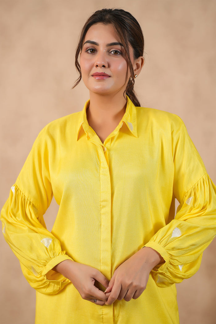 Lemon Yellow Santoon Co-Ord Set