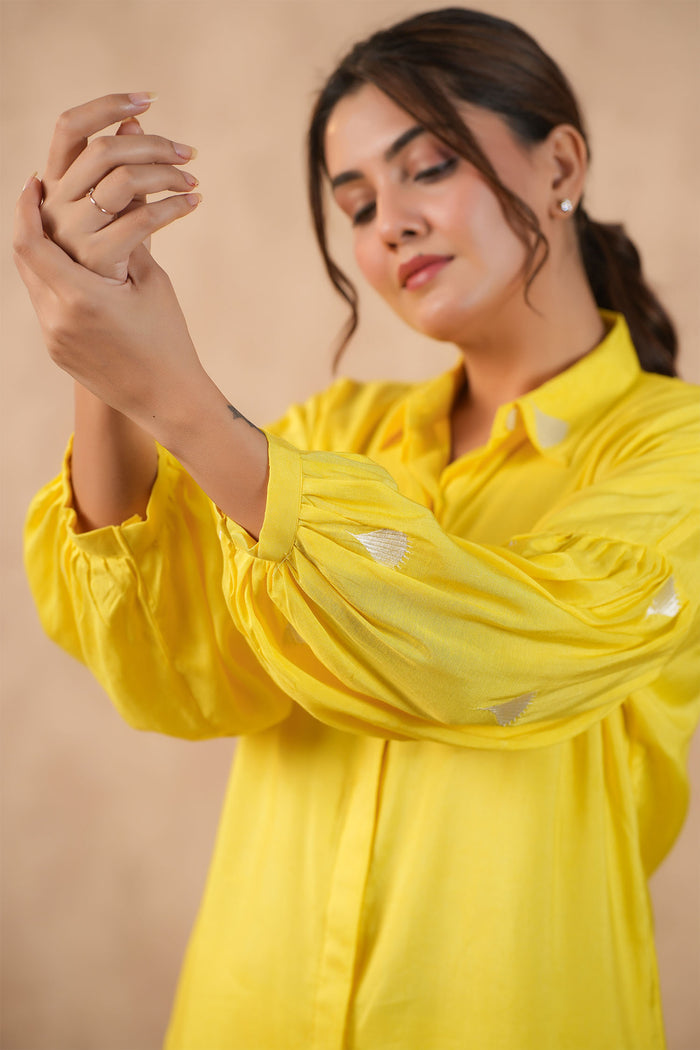 Lemon Yellow Santoon Co-Ord Set