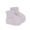 Li & Me - Knit Booties - Light Pink-Shoes + Booties-3-6M-Posh Baby