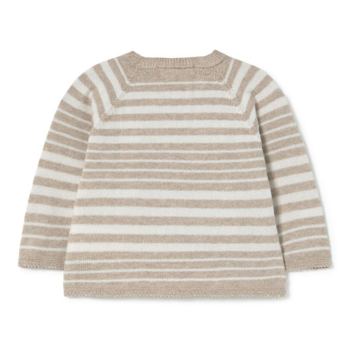 Li & Me - Knit Wrap Top & Pant Set - Toasted Stripes-Sets-Newborn (1M)-Posh Baby