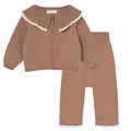 Li & Me - Organic Knit Collared Sweater & Pant Set - Bloom