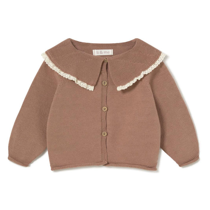 Li & Me - Organic Knit Collared Sweater & Pant Set - Bloom