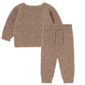 Li & Me - Organic Knit Sweater & Pant Set - Speckled Latte
