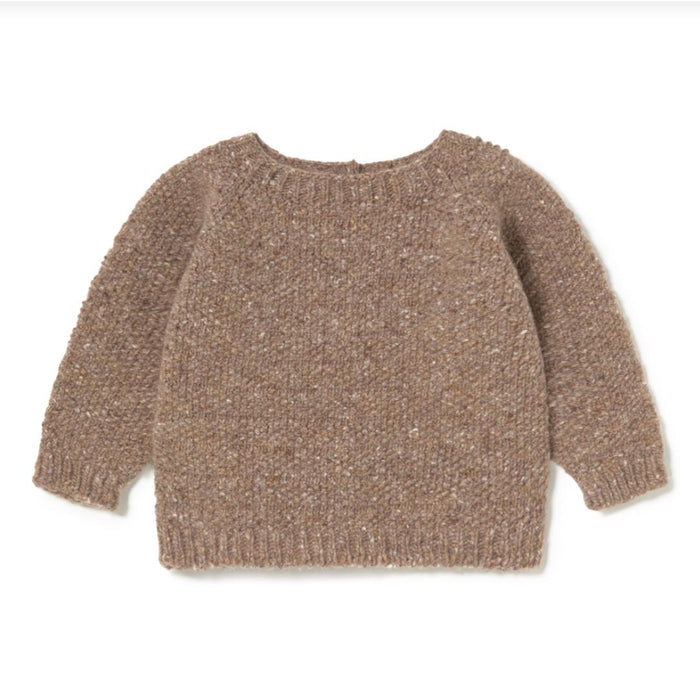 Li & Me - Organic Knit Sweater & Pant Set - Speckled Latte