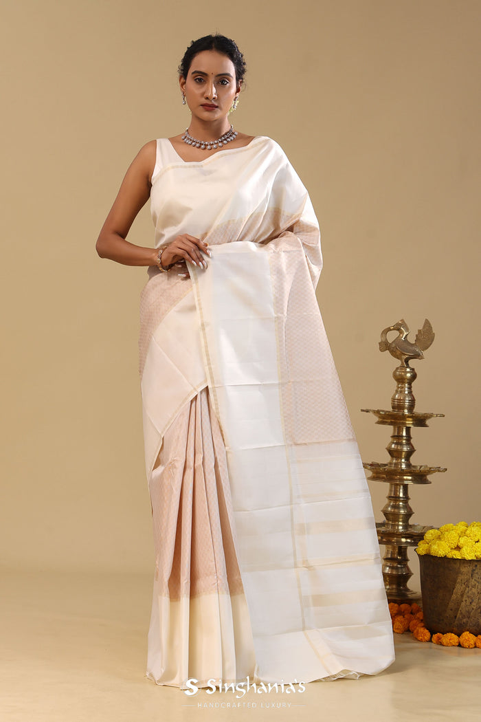 Light Brown Kanjivaram Tissue Saree