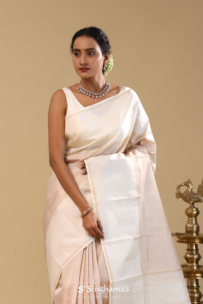 Light Brown Kanjivaram Tissue Saree