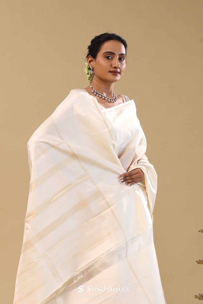 Light Brown Kanjivaram Tissue Saree