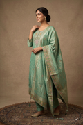 Light Mint Green Tissue Silk Kurta Set