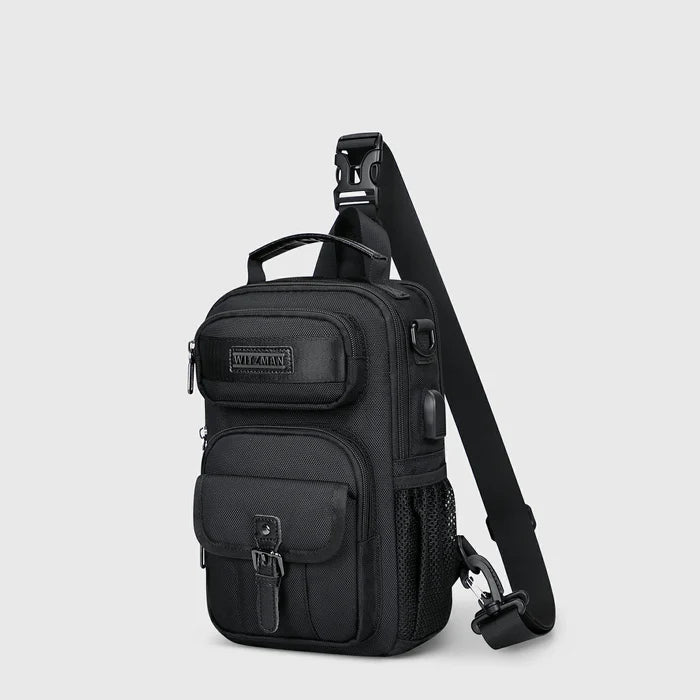 Lightweight Convertible Travel Sling Bag Backpack witzman black bag daily bag