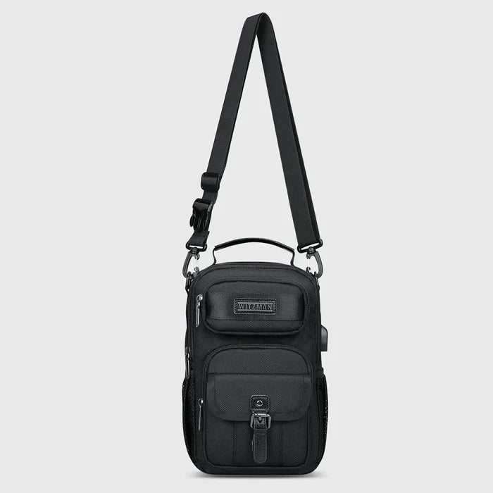 Lightweight Convertible Travel Sling Bag Backpack, buckle and strap hardware