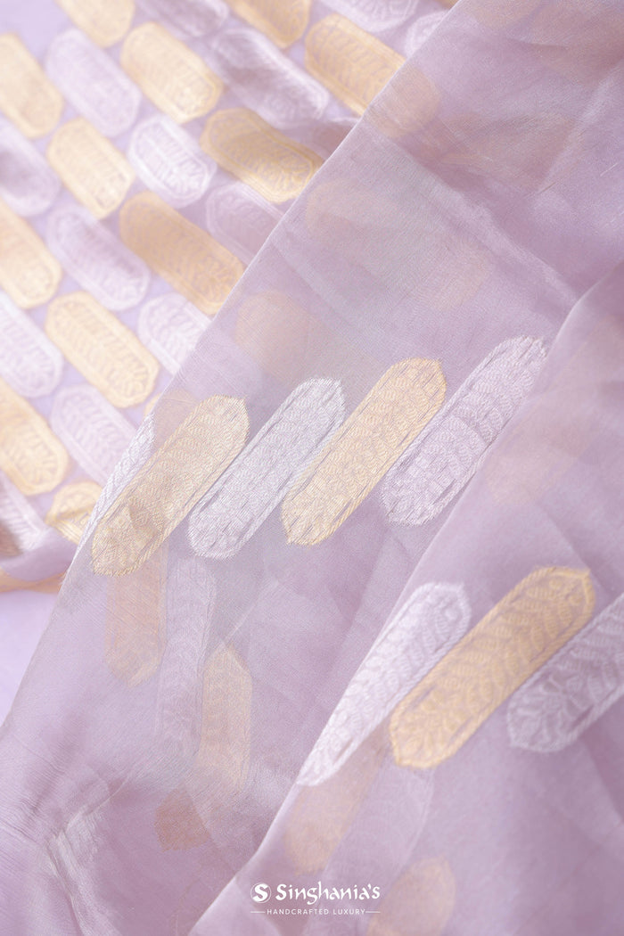 Lilac Tissue Organza Banarasi Saree