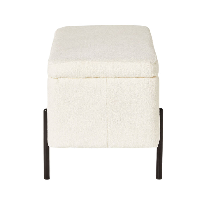 Lily Rectangle Bench Alba Ice White
