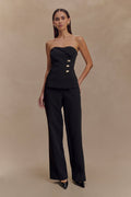 Lindie Straight Leg Suiting Pants - Black