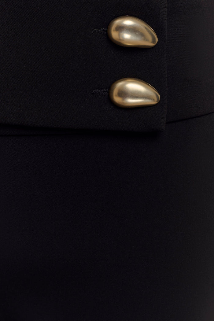 Lindie Straight Leg Suiting Pants - Black