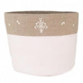 Linen Vanity Holders Large White Ornamental