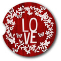 LOVE Wreath car coasters/ Valentines Day Sandstone Car Coasters set of 2. - Schoppix Gifts