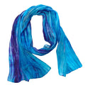 Lua Turquoise Purple  Watercolor Silk Scarf