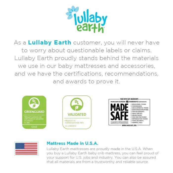 Lullaby Earth - Healthy Support Waterproof Crib Mattress - Dual Sided-Crib Mattresses-Store Pickup-Posh Baby