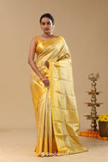 Luxor Gold Kanjivaram Tissue Saree With Jaal