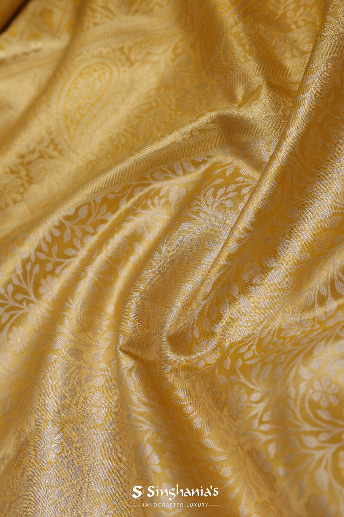 Luxor Gold Kanjivaram Tissue Saree With Jaal