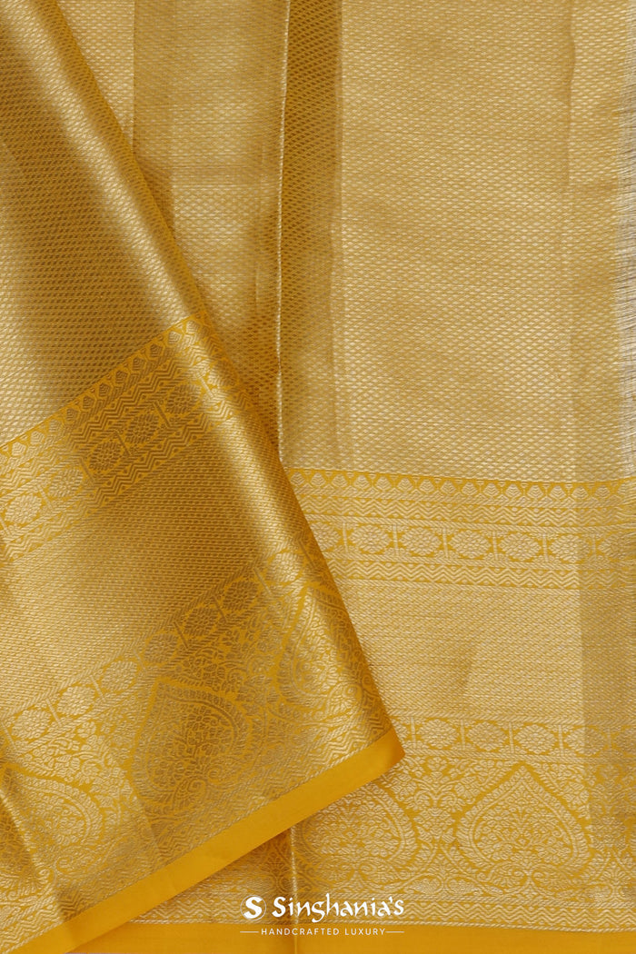 Luxor Gold Kanjivaram Tissue Saree With Jaal