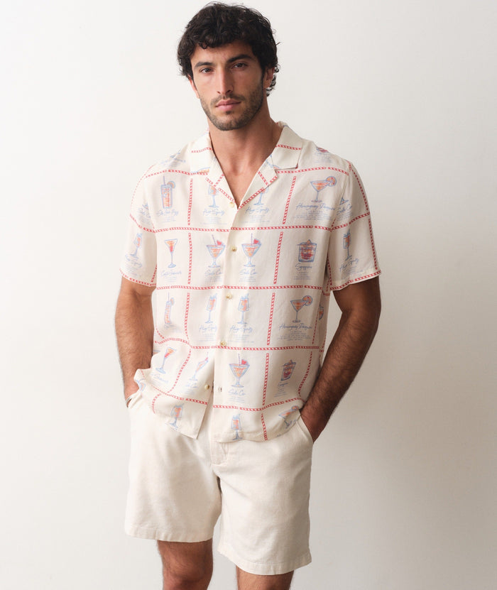 Luzio Resort Shirt - Multi Happy Hour Print
