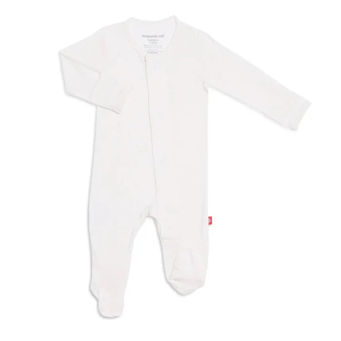 Magnetic Me - Modal Footie - Egret-Footies + Rompers (Basic)-Preemie-Posh Baby