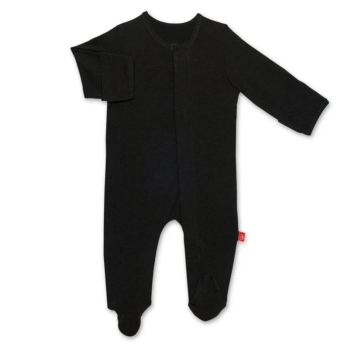 Magnetic Me - Modal Footie - Onyx Jet Black-Footies + Rompers (Basic)-Preemie-Posh Baby