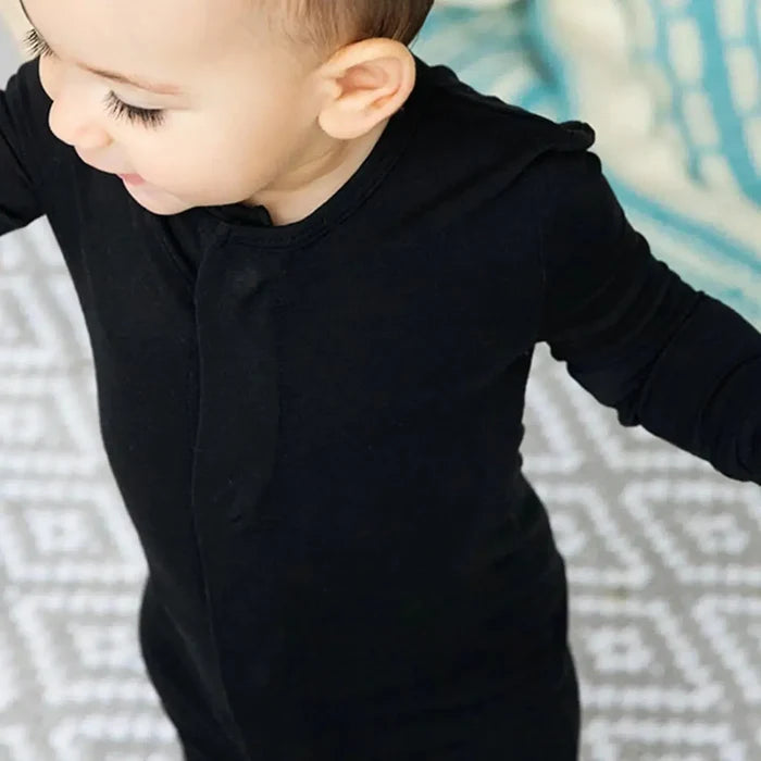 Magnetic Me - Modal Footie - Onyx Jet Black-Footies + Rompers (Basic)-Preemie-Posh Baby