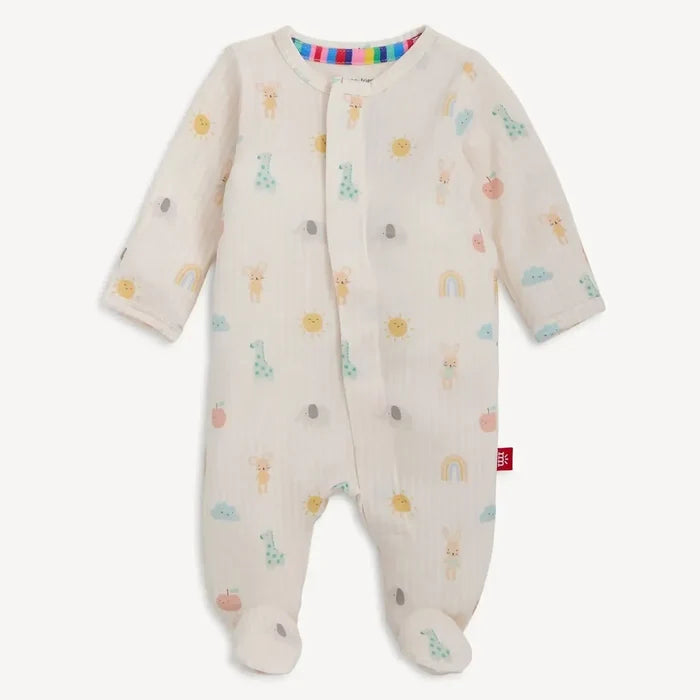 Magnetic Me - Modal Footie - Pink Lullaby Sky-Footies + Rompers (Basic)-Preemie-Posh Baby